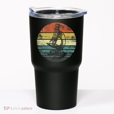 Science Gifts Sunset Scientist Microscope Microscopy Tumbler