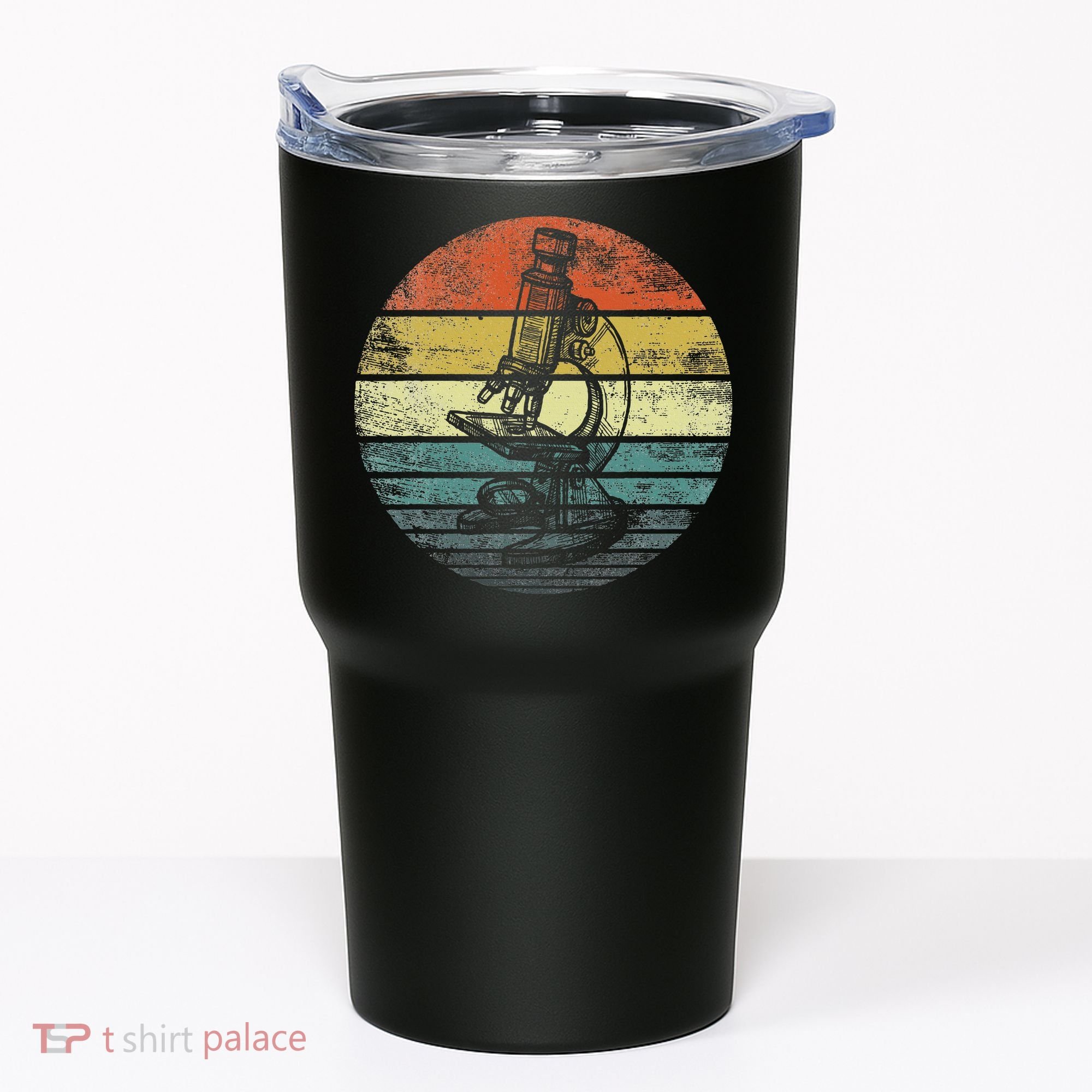 Science Gifts Sunset Scientist Microscope Microscopy Tumbler