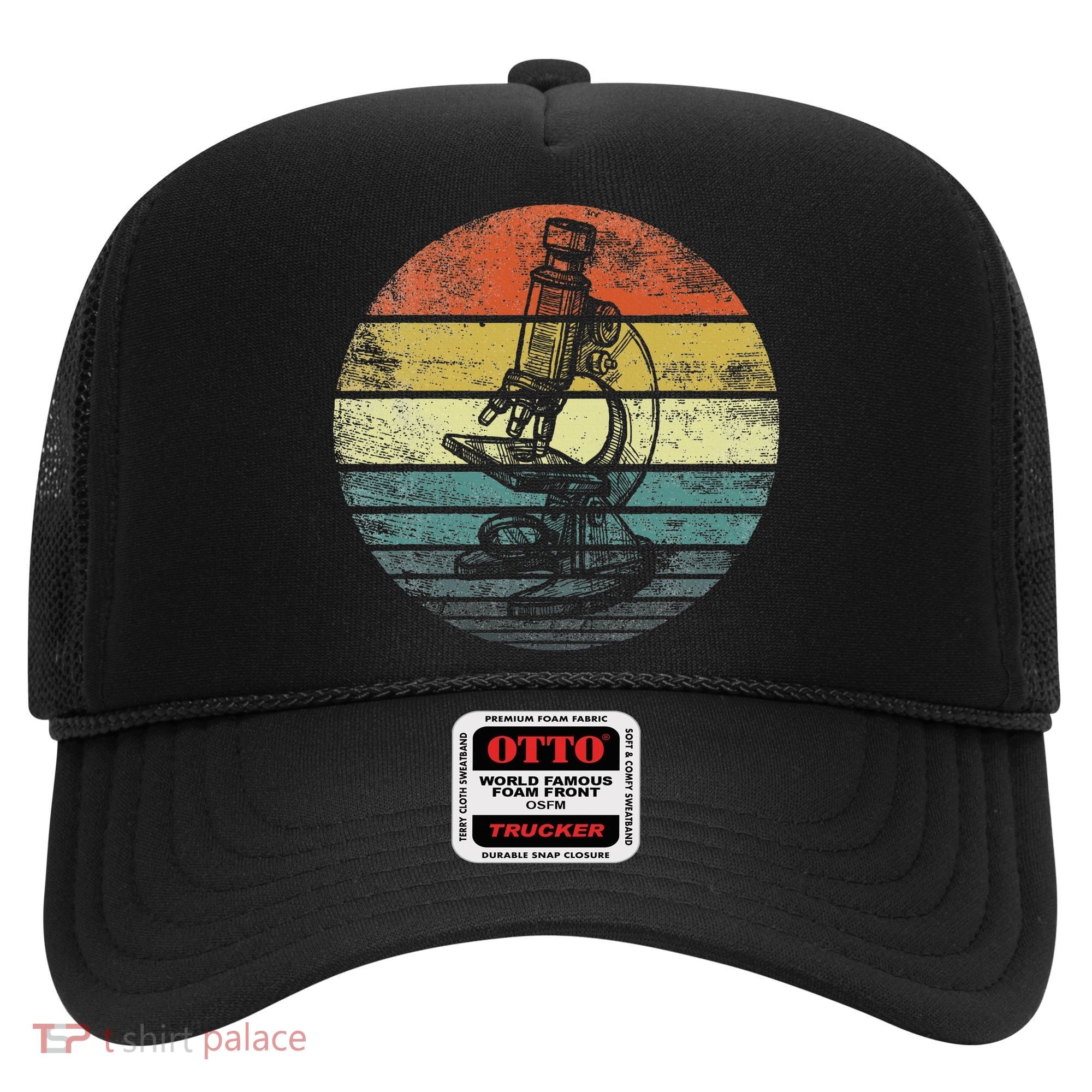 Science Gifts Sunset Scientist Microscope Microscopy Hat