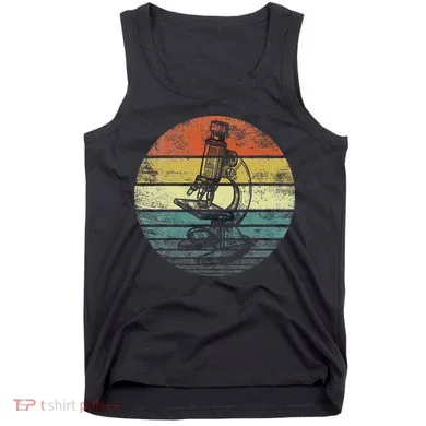 Science Gifts Sunset Scientist Microscope Microscopy Tank Top