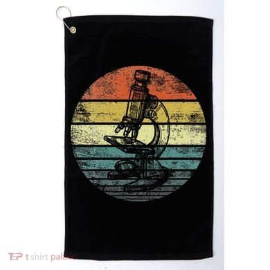Science Gifts Sunset Scientist Microscope Microscopy Golf Towel