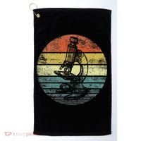 Science Gifts Sunset Scientist Microscope Microscopy Golf Towel thumb 0