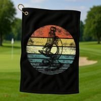 Science Gifts Sunset Scientist Microscope Microscopy Golf Towel thumb 1