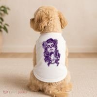 Day Of The Dead Illustration Skeleton Doggie Tank thumb 2