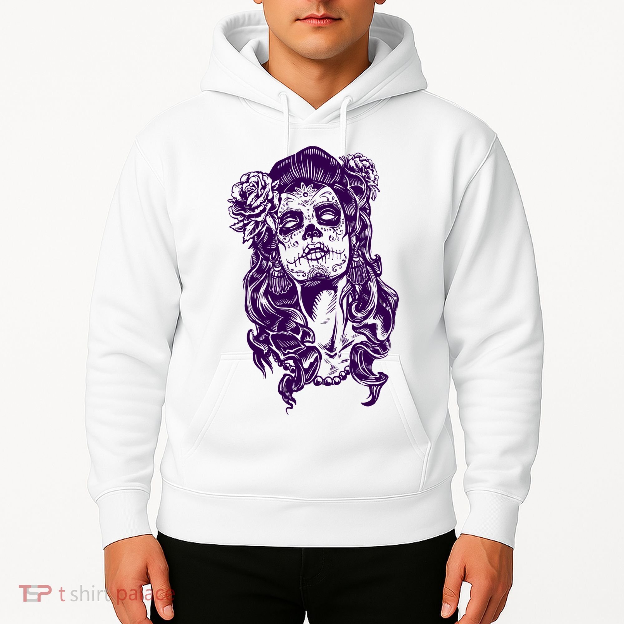 Day Of The Dead Illustration Skeleton Hoodie