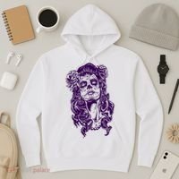 Day Of The Dead Illustration Skeleton Hoodie thumb 3