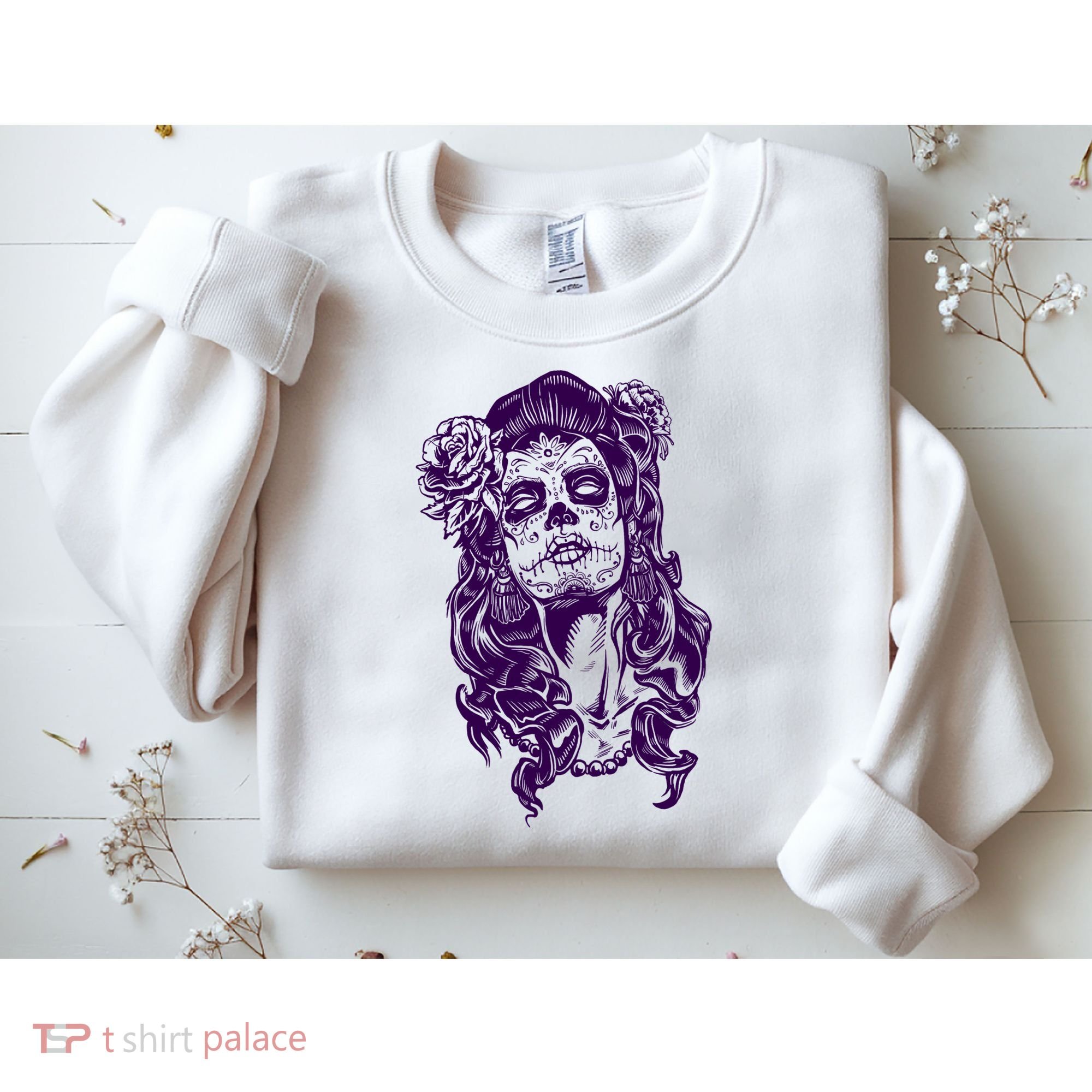Day Of The Dead Illustration Skeleton Sweatshirt