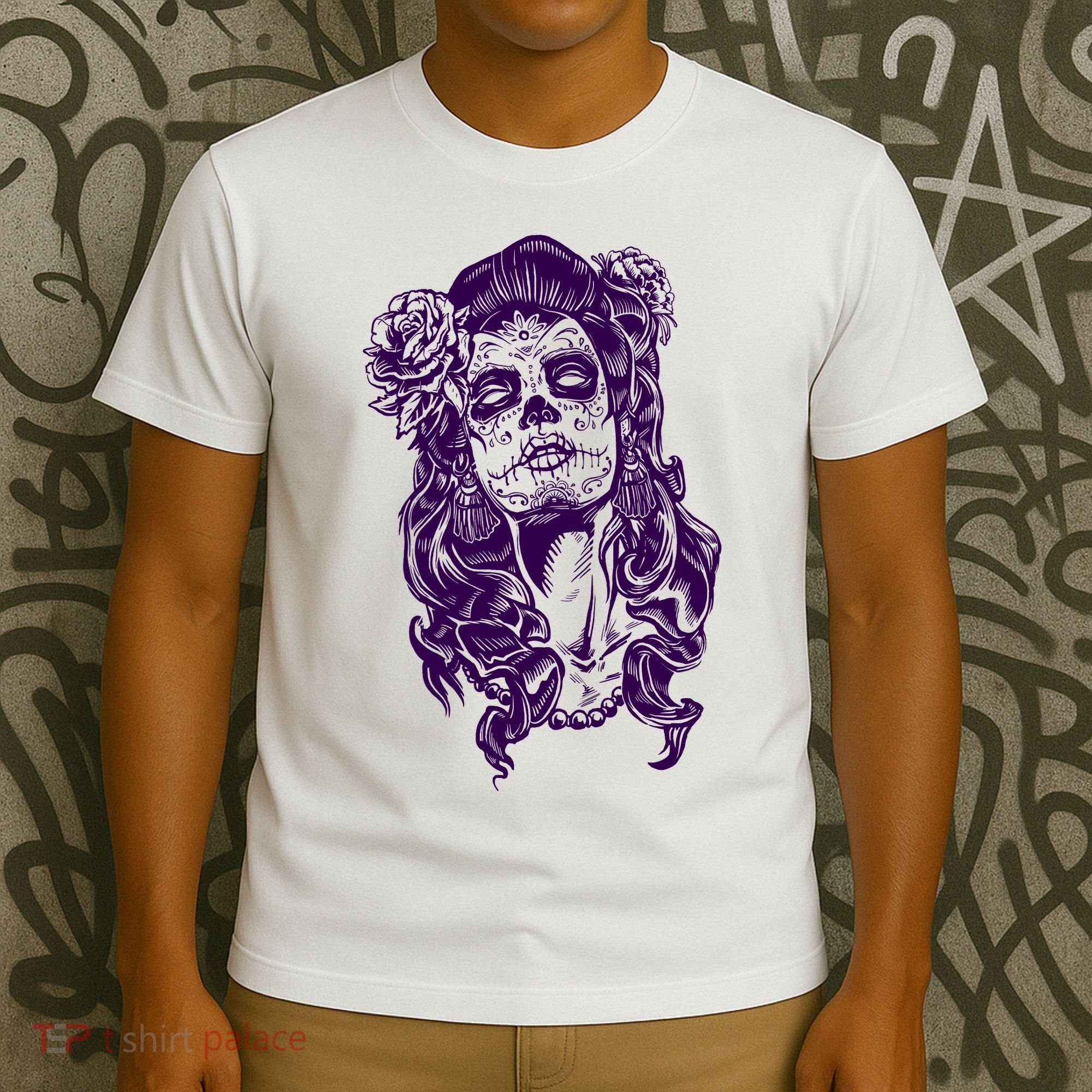 Day Of The Dead Illustration Skeleton T-Shirt