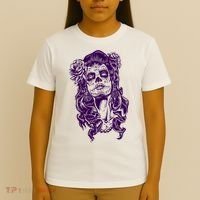 Day Of The Dead Illustration Skeleton T-Shirt thumb 4