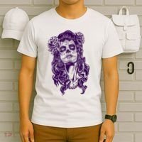 Day Of The Dead Illustration Skeleton T-Shirt thumb 6