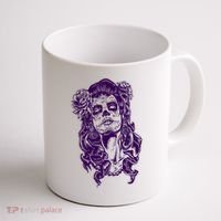 Day Of The Dead Illustration Skeleton Coffee Mug thumb 1