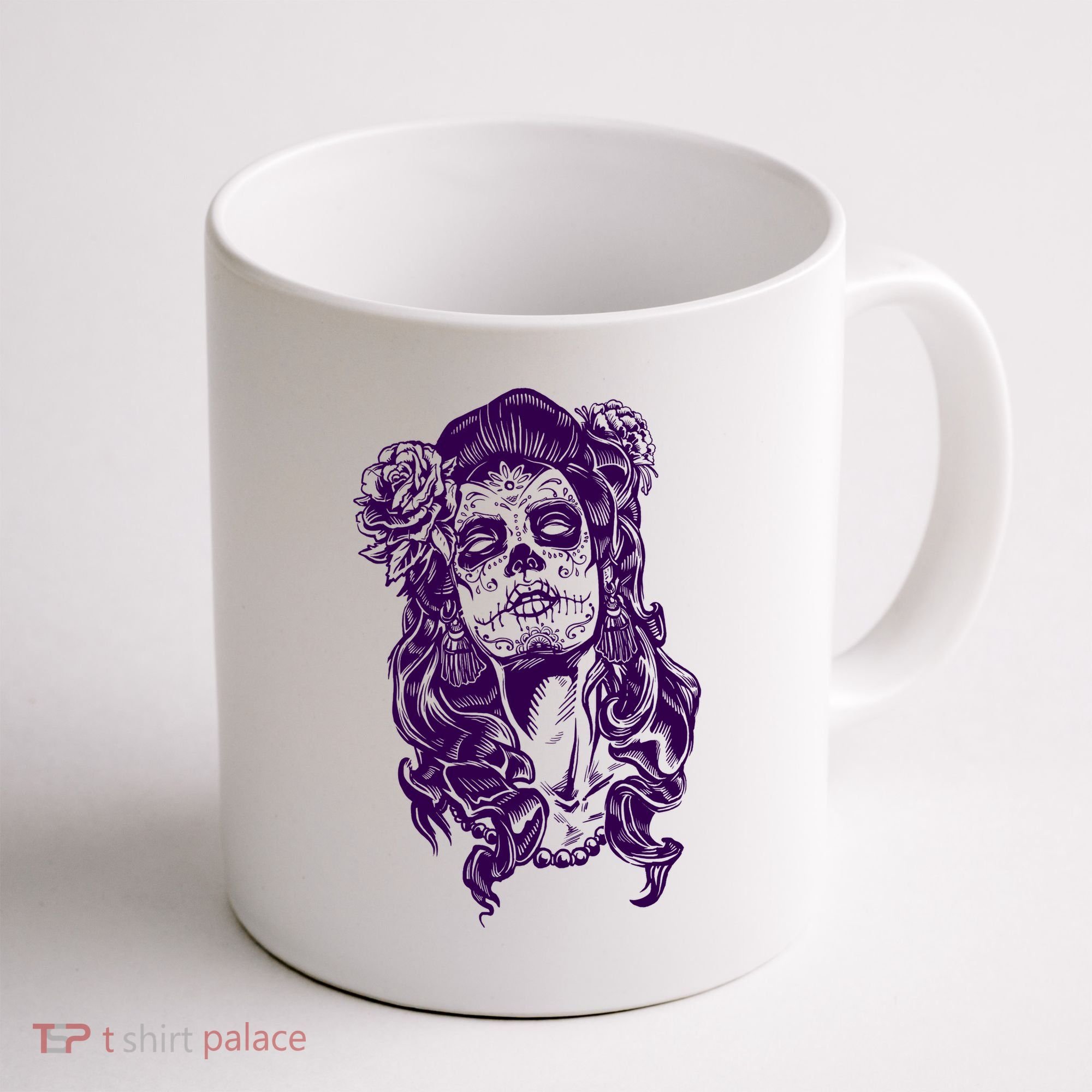 Day Of The Dead Illustration Skeleton Coffee Mug