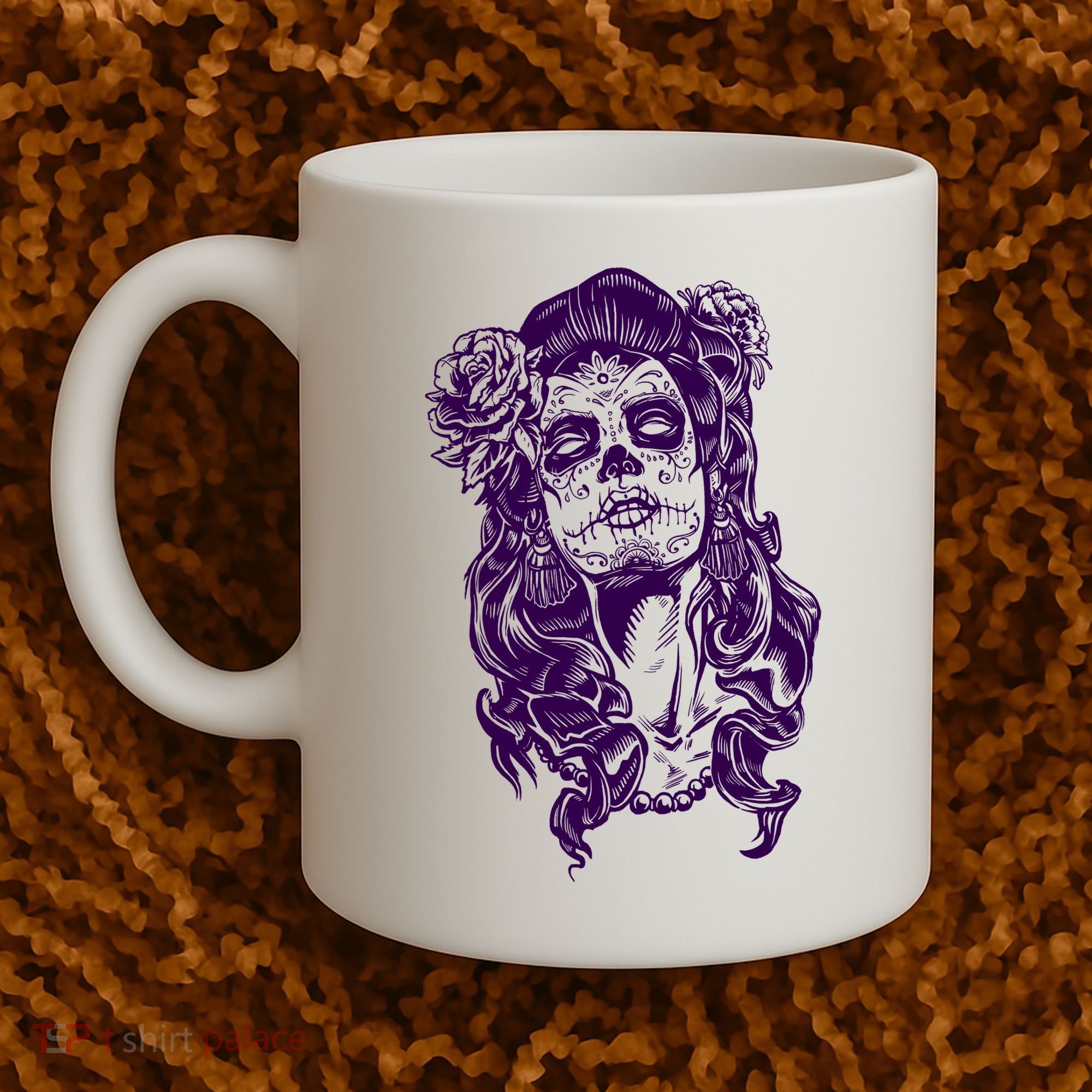 Day Of The Dead Illustration Skeleton Coffee Mug