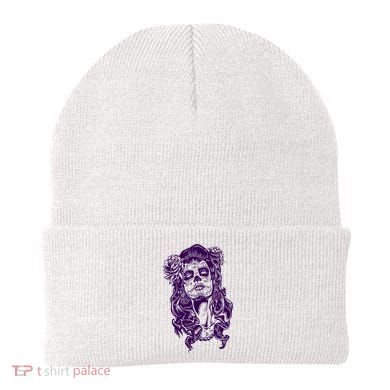 Day Of The Dead Illustration Skeleton Beanie