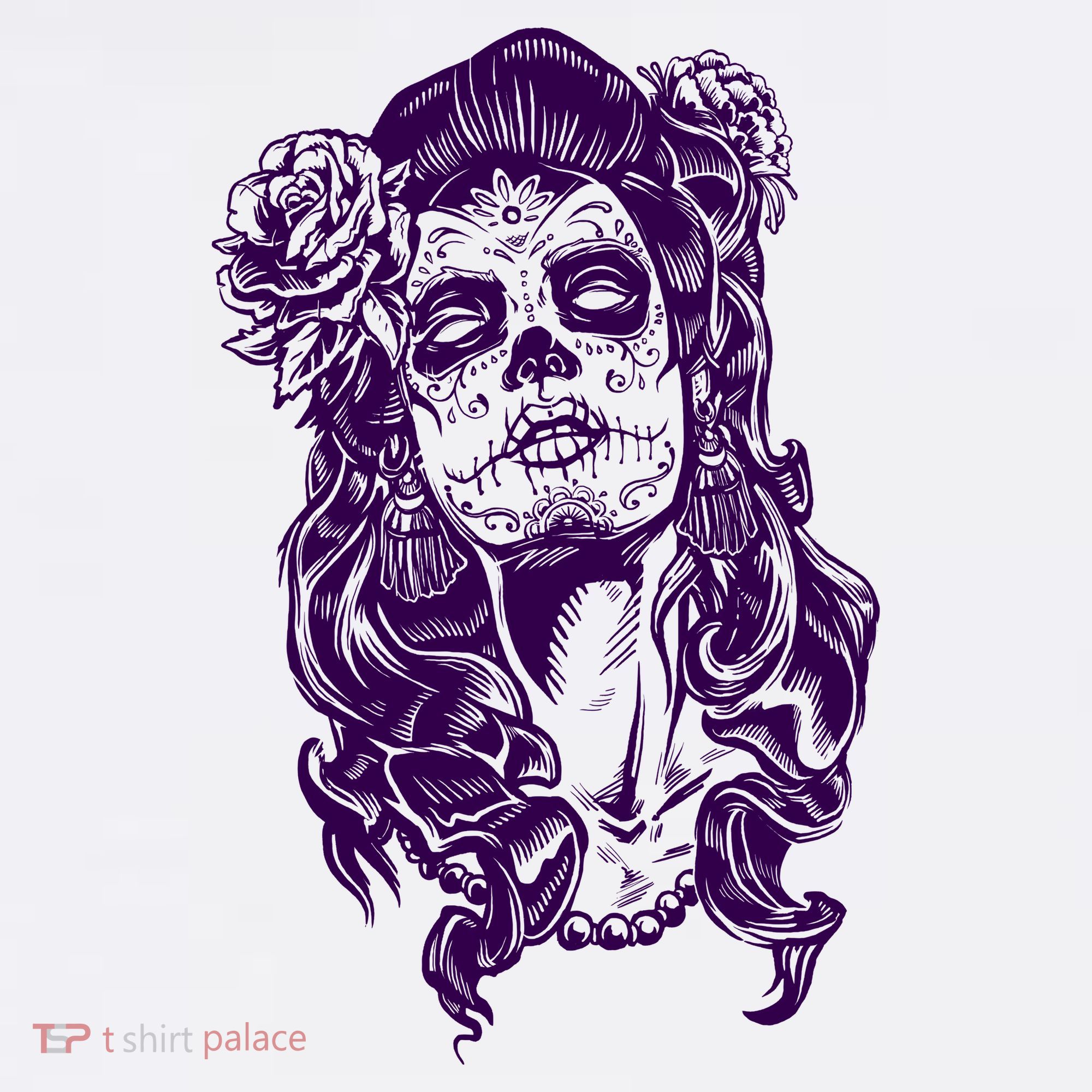 Day Of The Dead Illustration Skeleton Women's Hoodie
