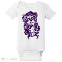 Day Of The Dead Illustration Skeleton Baby Bodysuit thumb 0