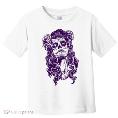 Day Of The Dead Illustration Skeleton Toddler T-Shirt