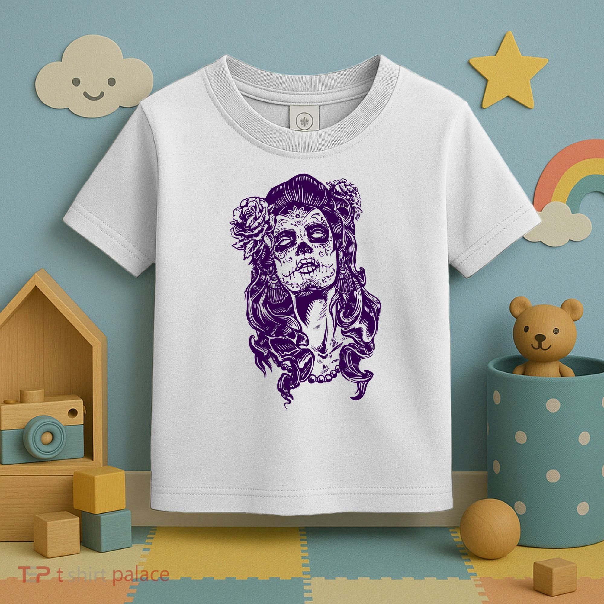 Day Of The Dead Illustration Skeleton Toddler T-Shirt