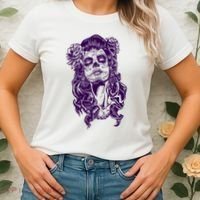 Day Of The Dead Illustration Skeleton Women's T-Shirt thumb 2