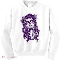 Day Of The Dead Illustration Skeleton Kids Sweatshirt thumb 0