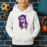 Day Of The Dead Illustration Skeleton Kids Hoodie thumb 2