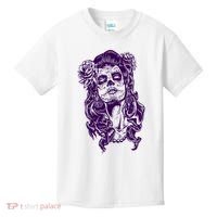 Day Of The Dead Illustration Skeleton Kids T-Shirt thumb 0