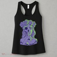 Scary Girl Skeleton Floral Women's Tank Top thumb 3