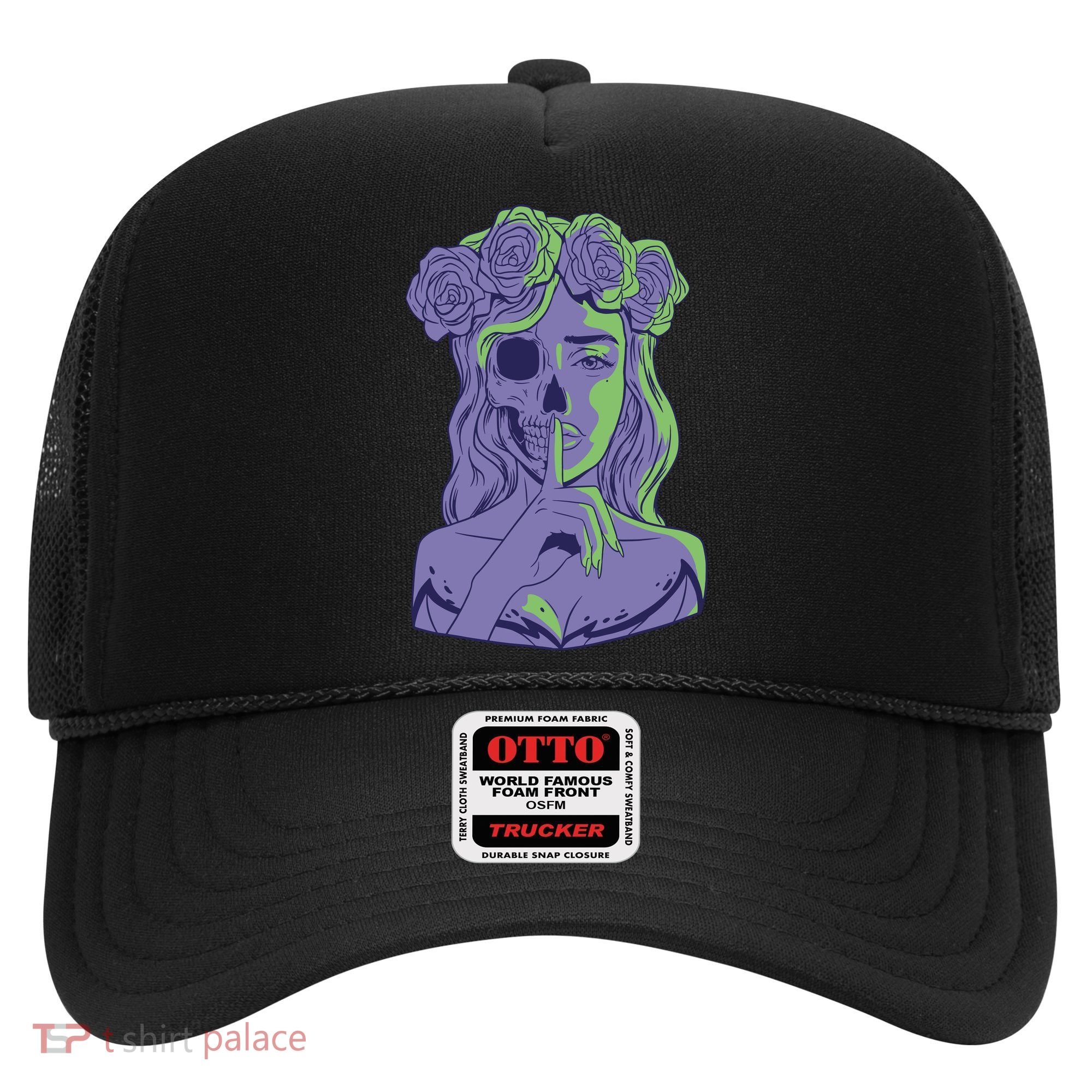 Scary Girl Skeleton Floral Hat