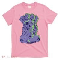 Scary Girl Skeleton Floral T-Shirt thumb 0