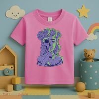 Scary Girl Skeleton Floral Toddler T-Shirt thumb 3