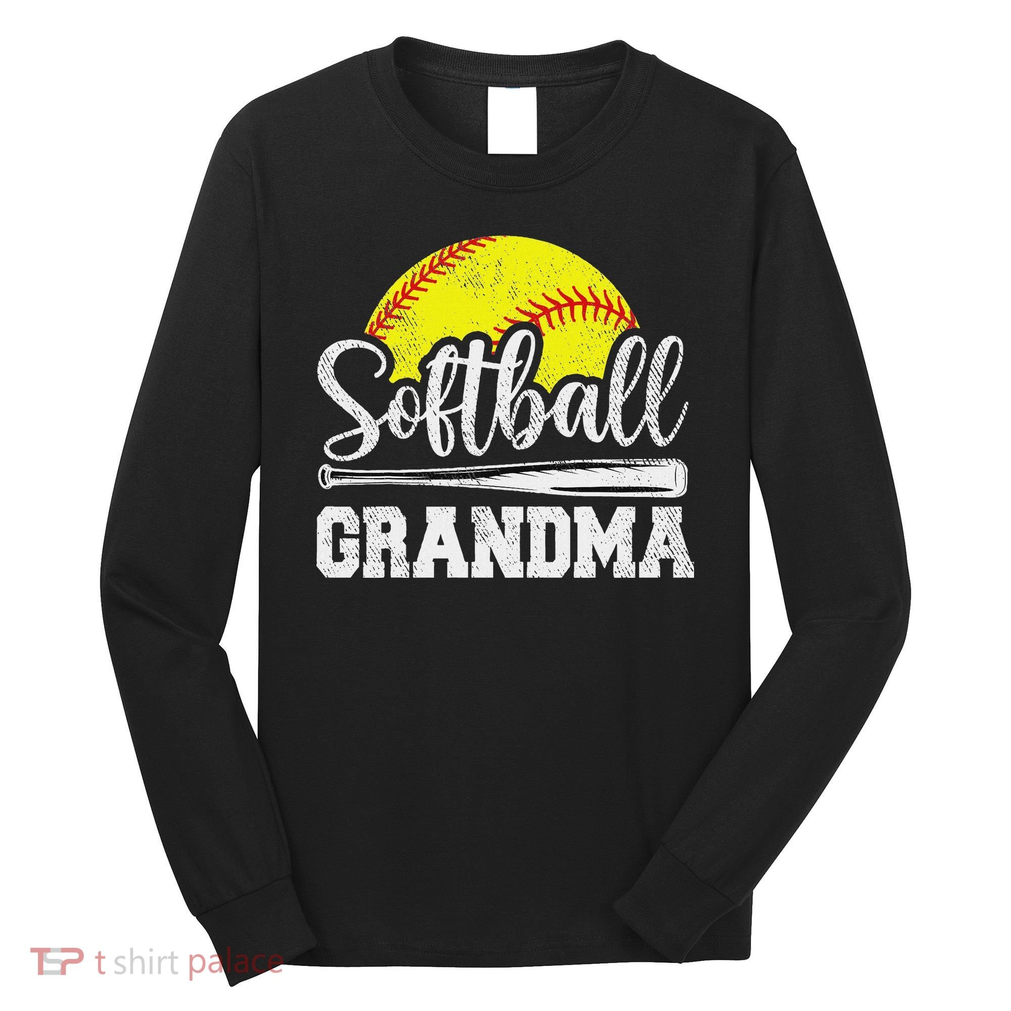 Softball Grandma Softball Player Game Day MotherS Day Gift Long Sleeve Shirt