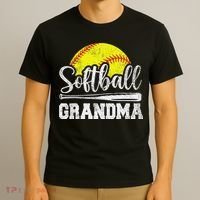 Softball Grandma Softball Player Game Day MotherS Day Gift T-Shirt thumb 3