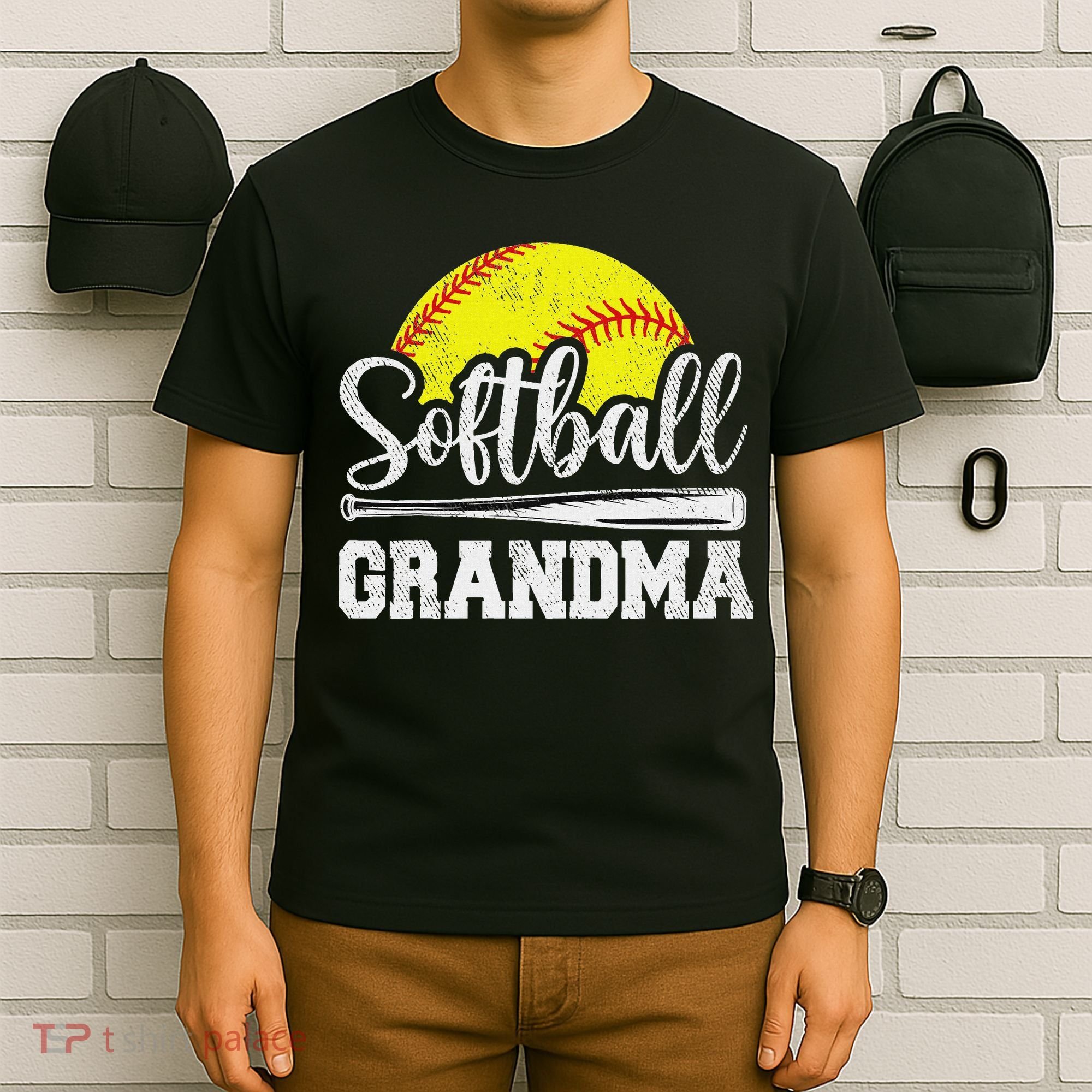 Softball Grandma Softball Player Game Day MotherS Day Gift T-Shirt
