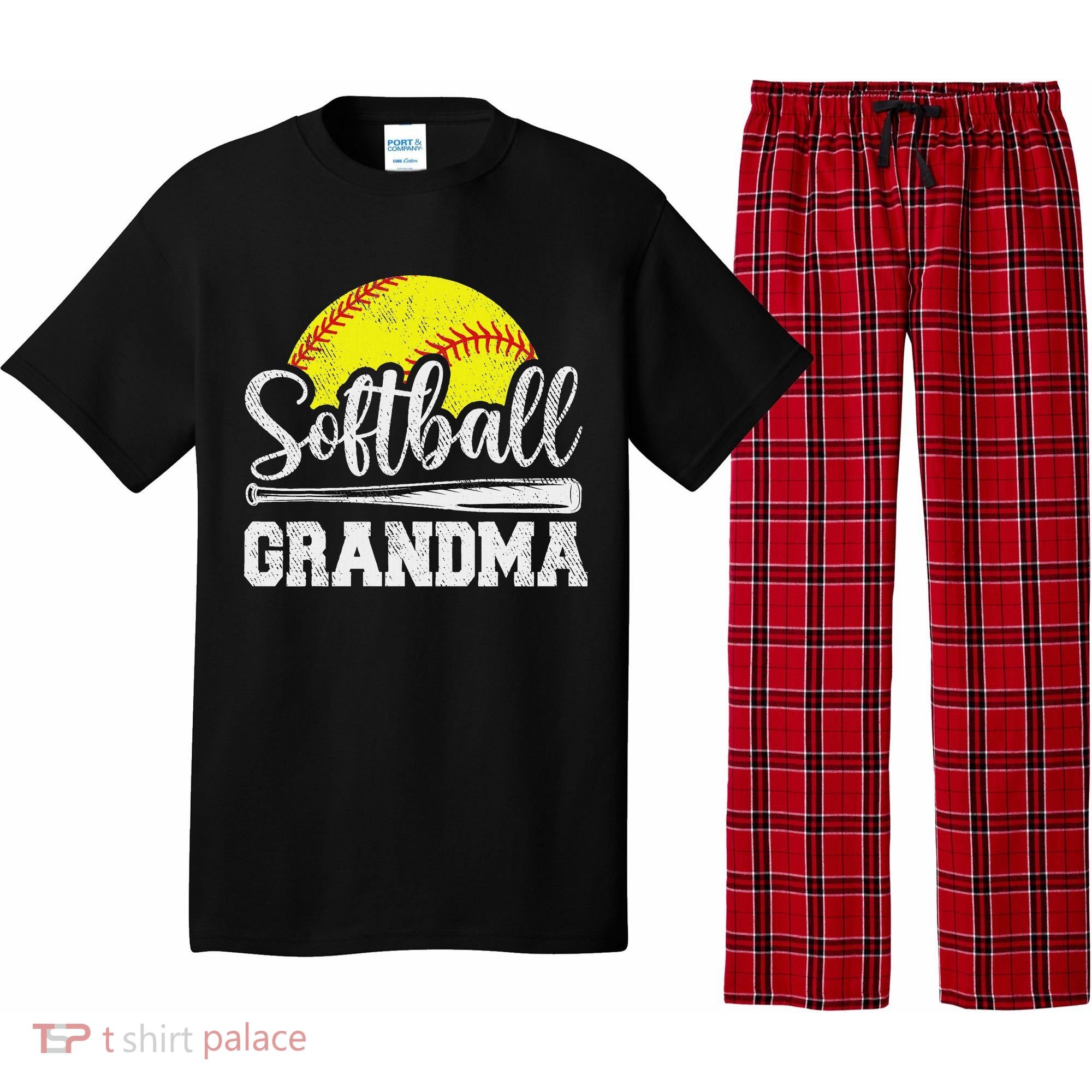 Softball Grandma Softball Player Game Day MotherS Day Gift Pajama Set