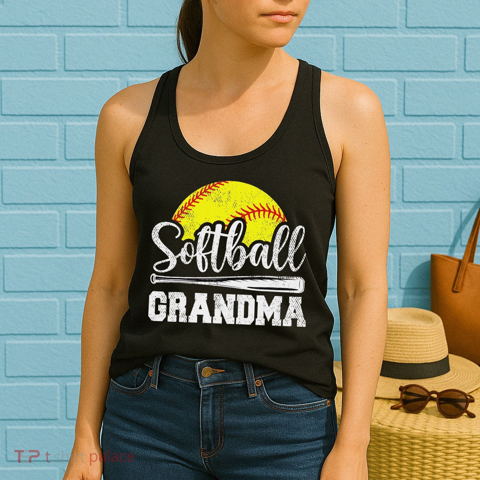 Softball Grandma Softball Player Game Day MotherS Day Gift Women's Tank Top