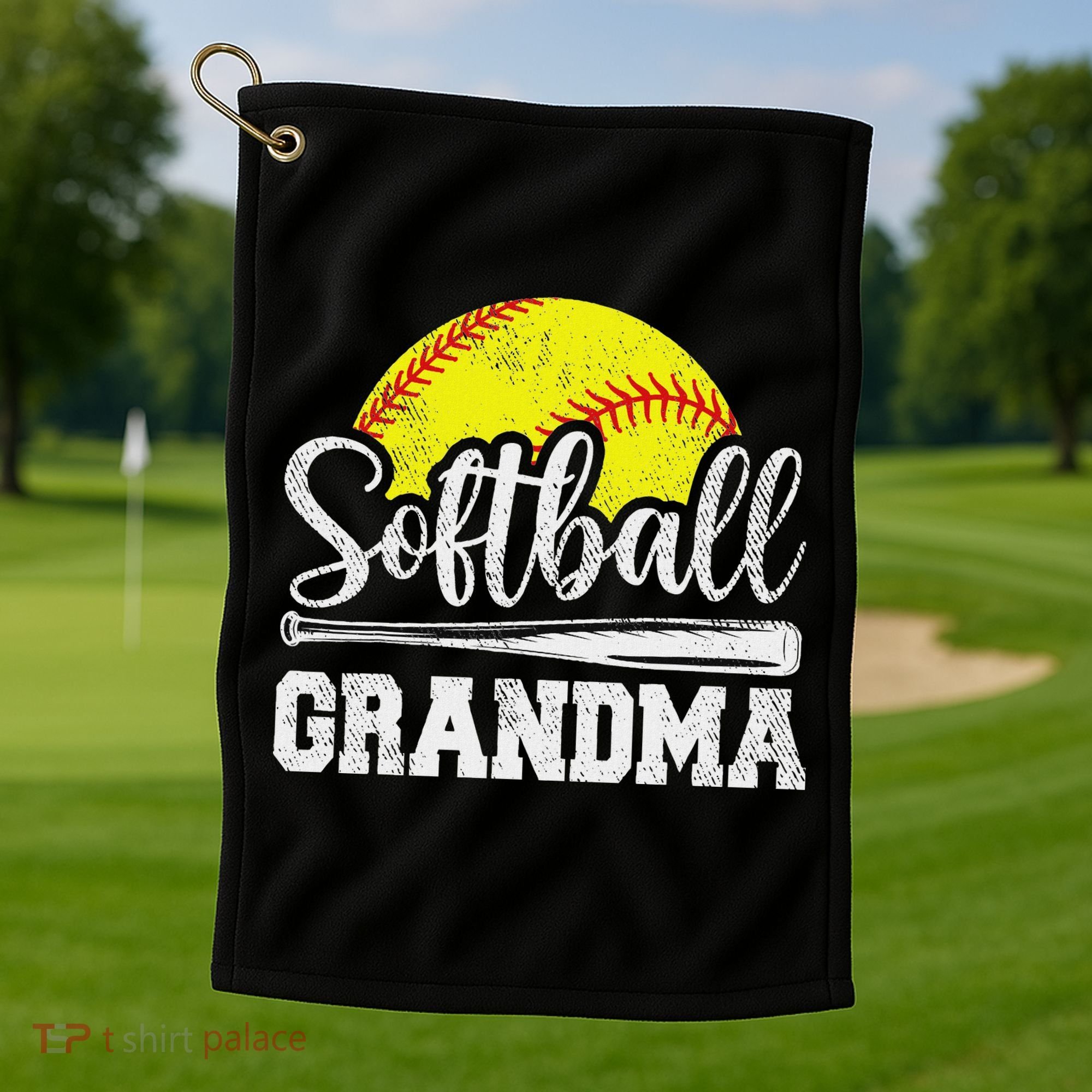 Softball Grandma Softball Player Game Day MotherS Day Gift Golf Towel