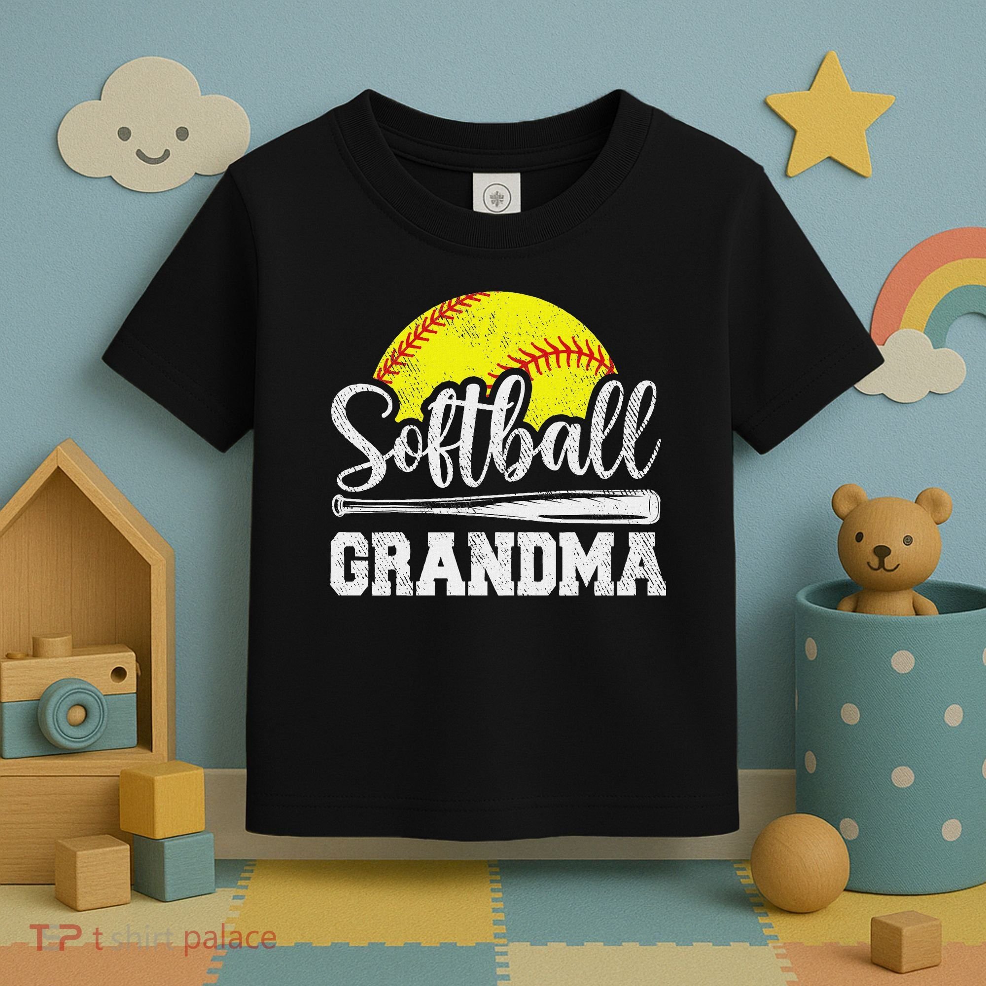 Softball Grandma Softball Player Game Day MotherS Day Gift Toddler T-Shirt