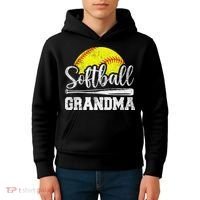Softball Grandma Softball Player Game Day MotherS Day Gift Kids Hoodie thumb 4