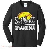 Softball Grandma Softball Player Game Day MotherS Day Gift Kids Long Sleeve Shirt thumb 0