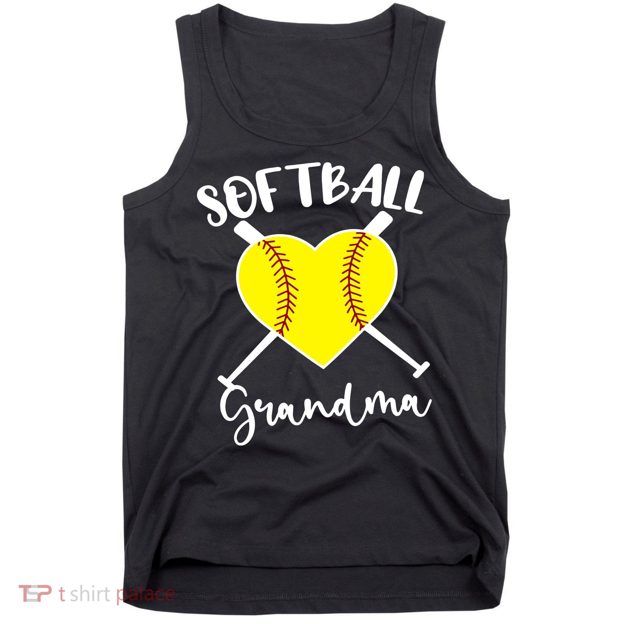 Softball Grandma Shirt Outfit Mothers Day Gift Tank Top