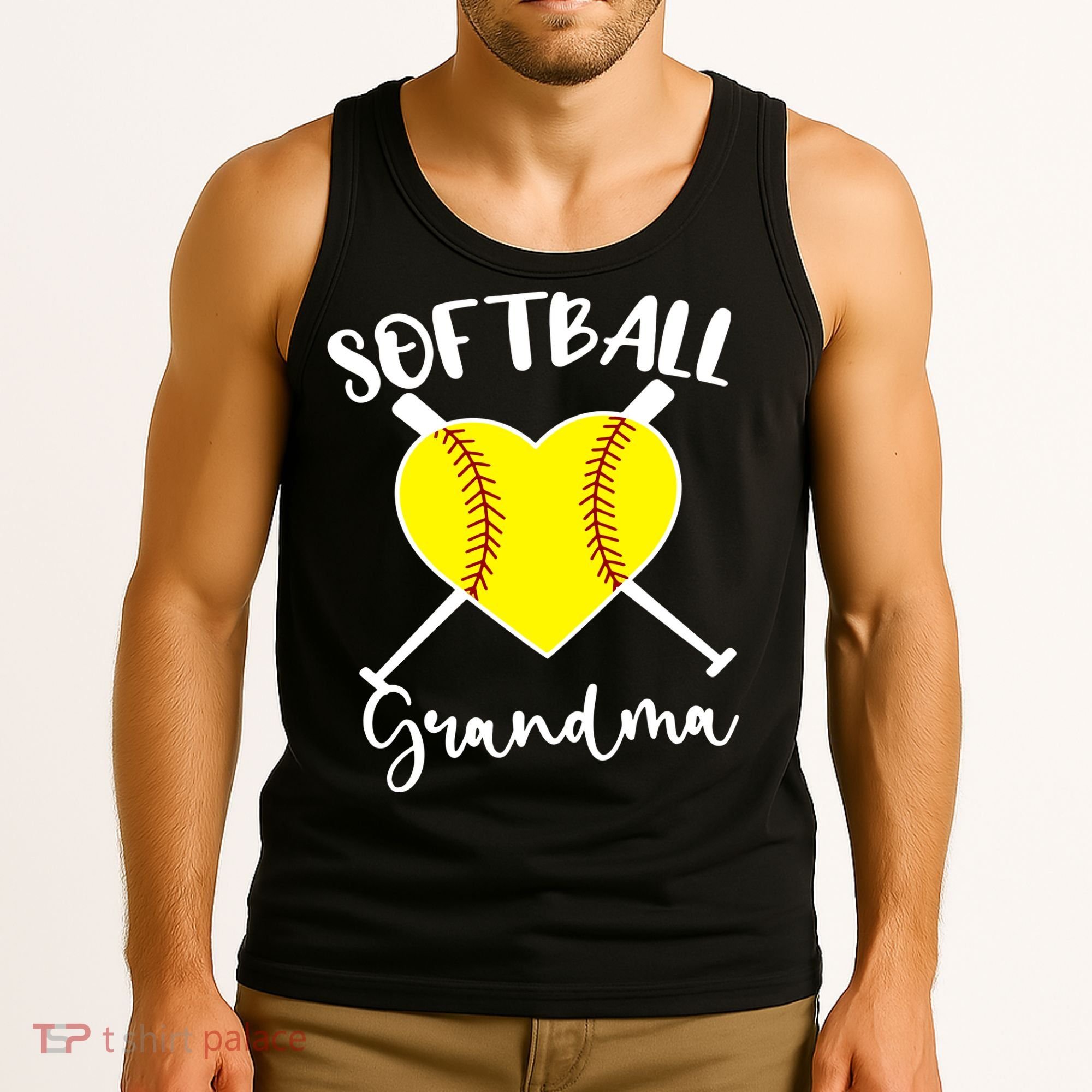 Softball Grandma Shirt Outfit Mothers Day Gift Tank Top