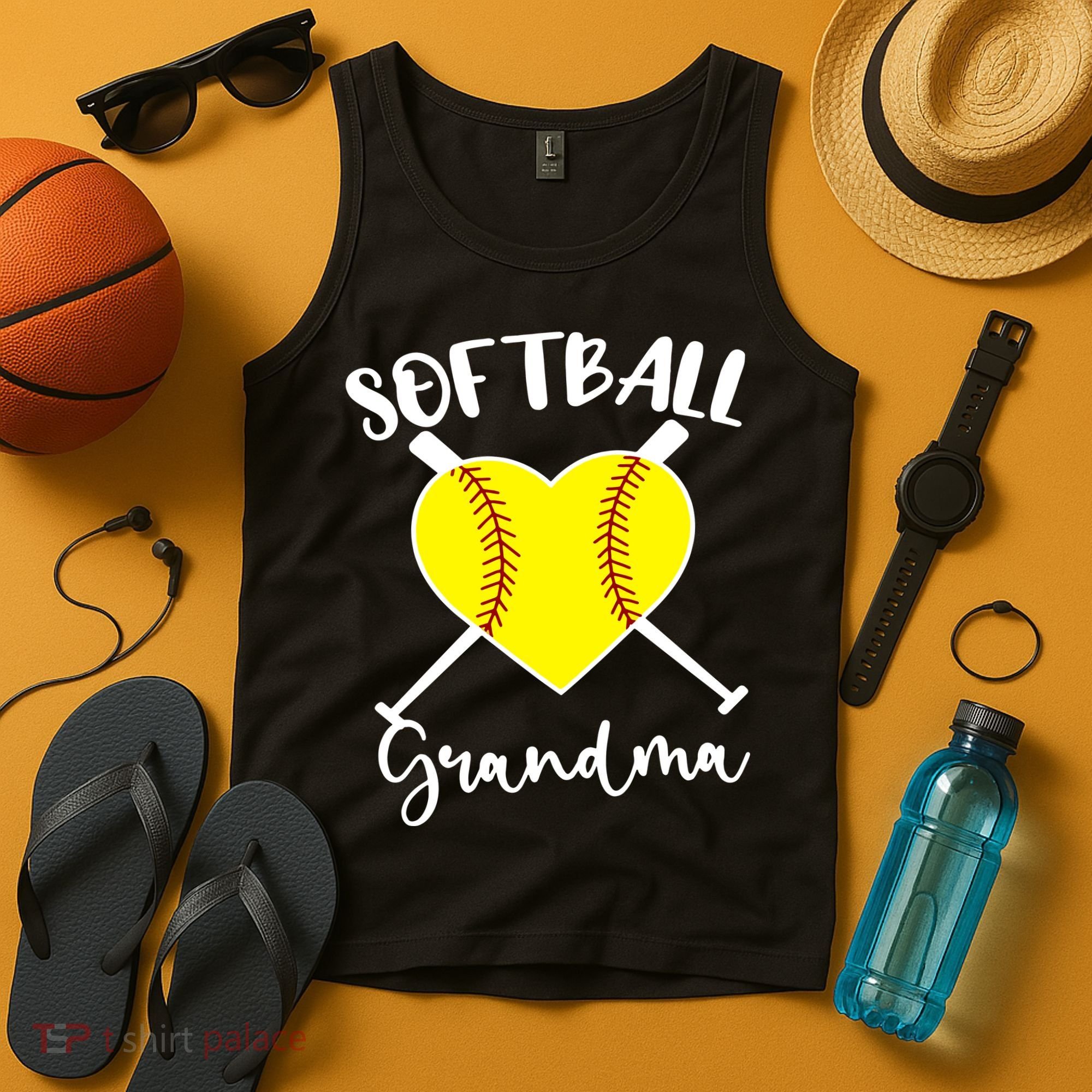 Softball Grandma Shirt Outfit Mothers Day Gift Tank Top