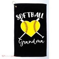 Softball Grandma Shirt Outfit Mothers Day Gift Golf Towel thumb 0