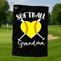 Softball Grandma Shirt Outfit Mothers Day Gift Golf Towel thumb 1