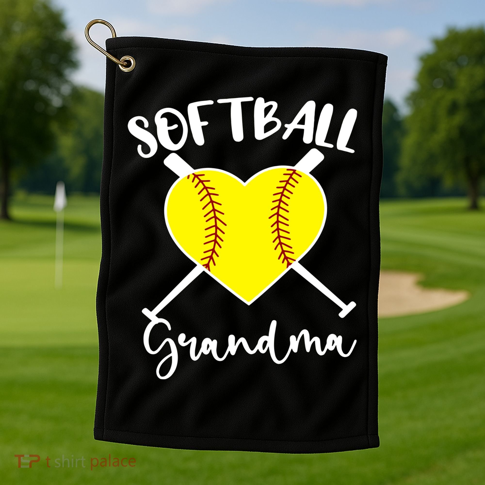Softball Grandma Shirt Outfit Mothers Day Gift Golf Towel