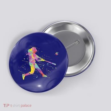 Softball Girl Button