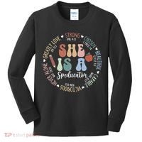 Speducator God Says Bible Verse Christian Back To School Kids Long Sleeve Shirt thumb 0