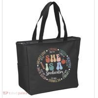 Speducator God Says Bible Verse Christian Back To School Tote Bag thumb 2