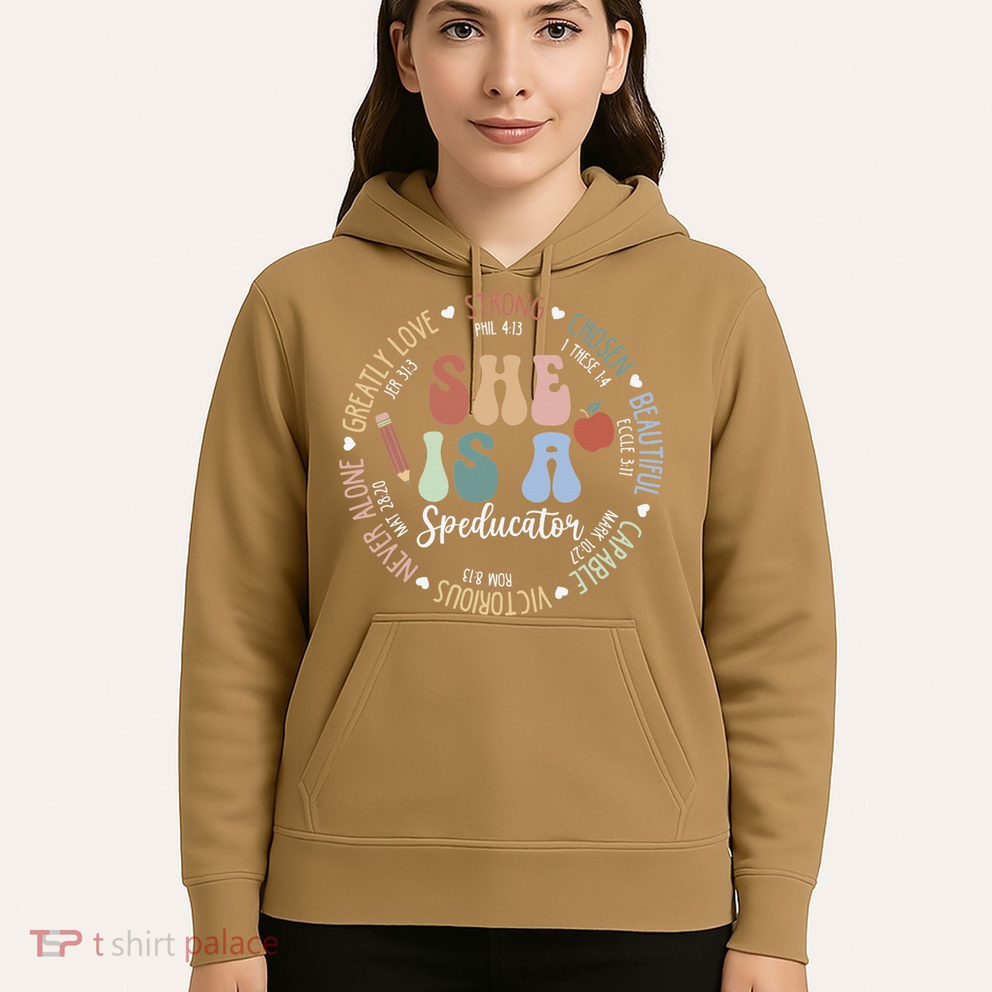 Speducator God Says Bible Verse Christian Back To School Hoodie