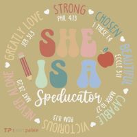 Speducator God Says Bible Verse Christian Back To School Polo thumb 2